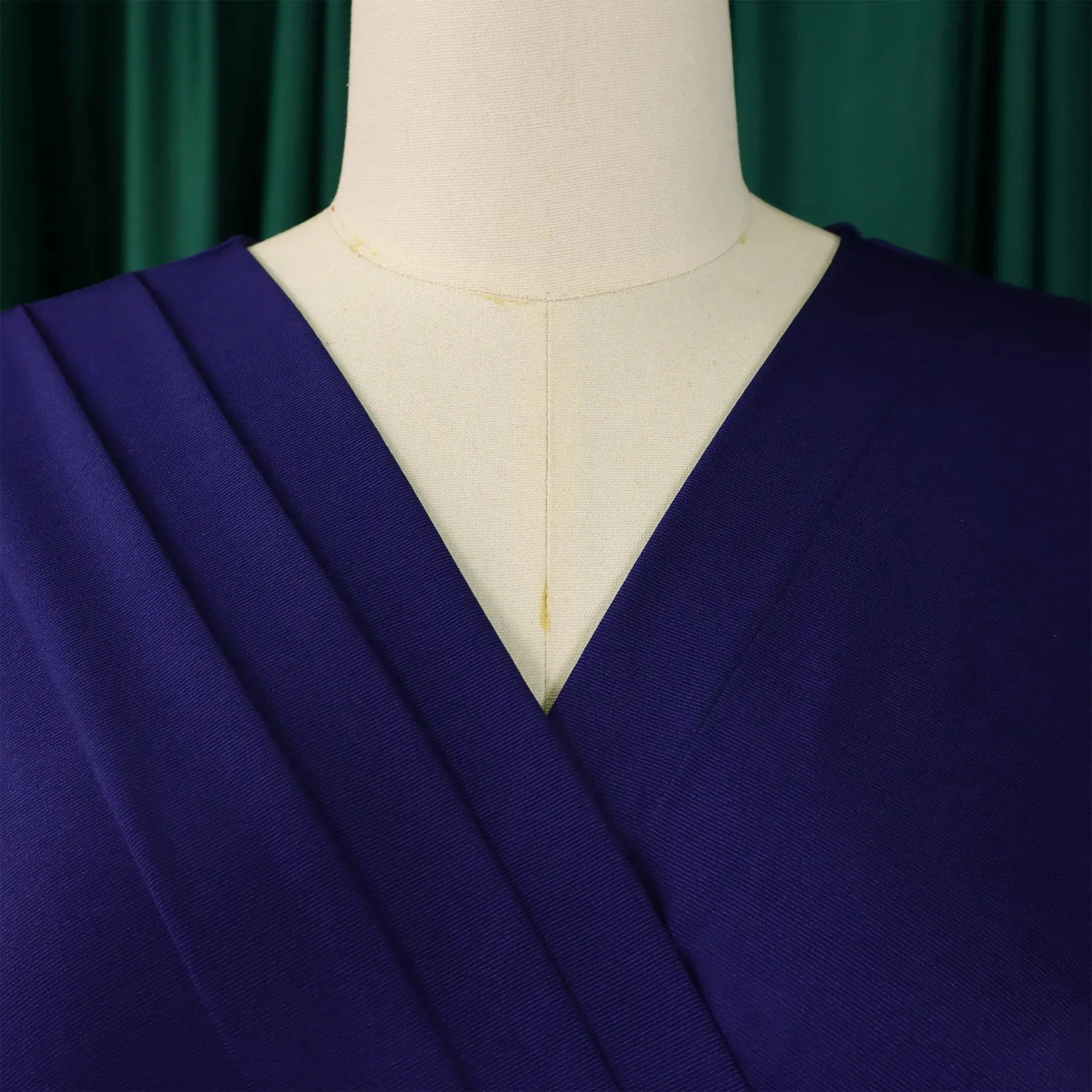 2024 summer new short sleeve V-neck waist solid color Tunle pencil skirt dress