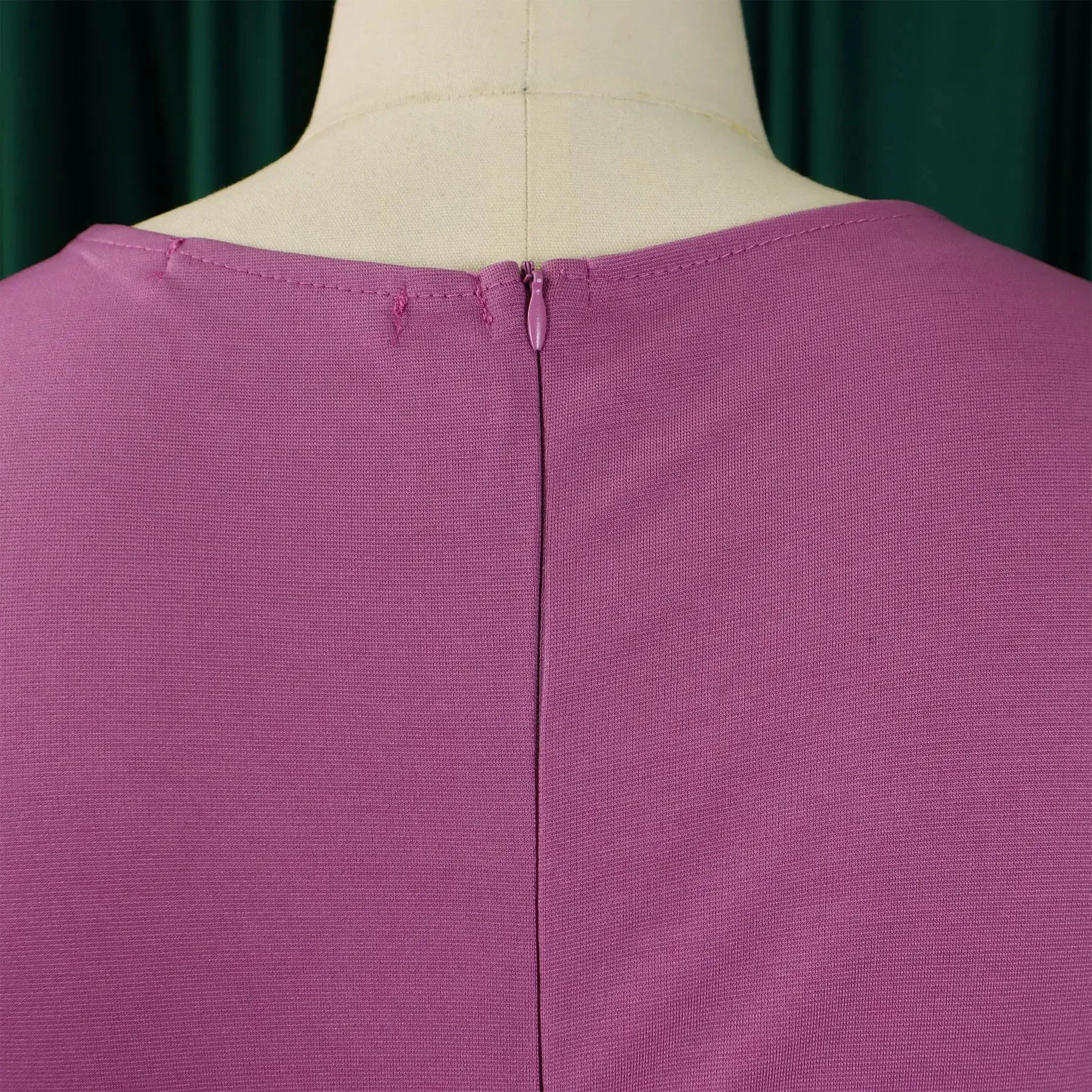 2024 summer new short sleeve V-neck waist solid color Tunle pencil skirt dress