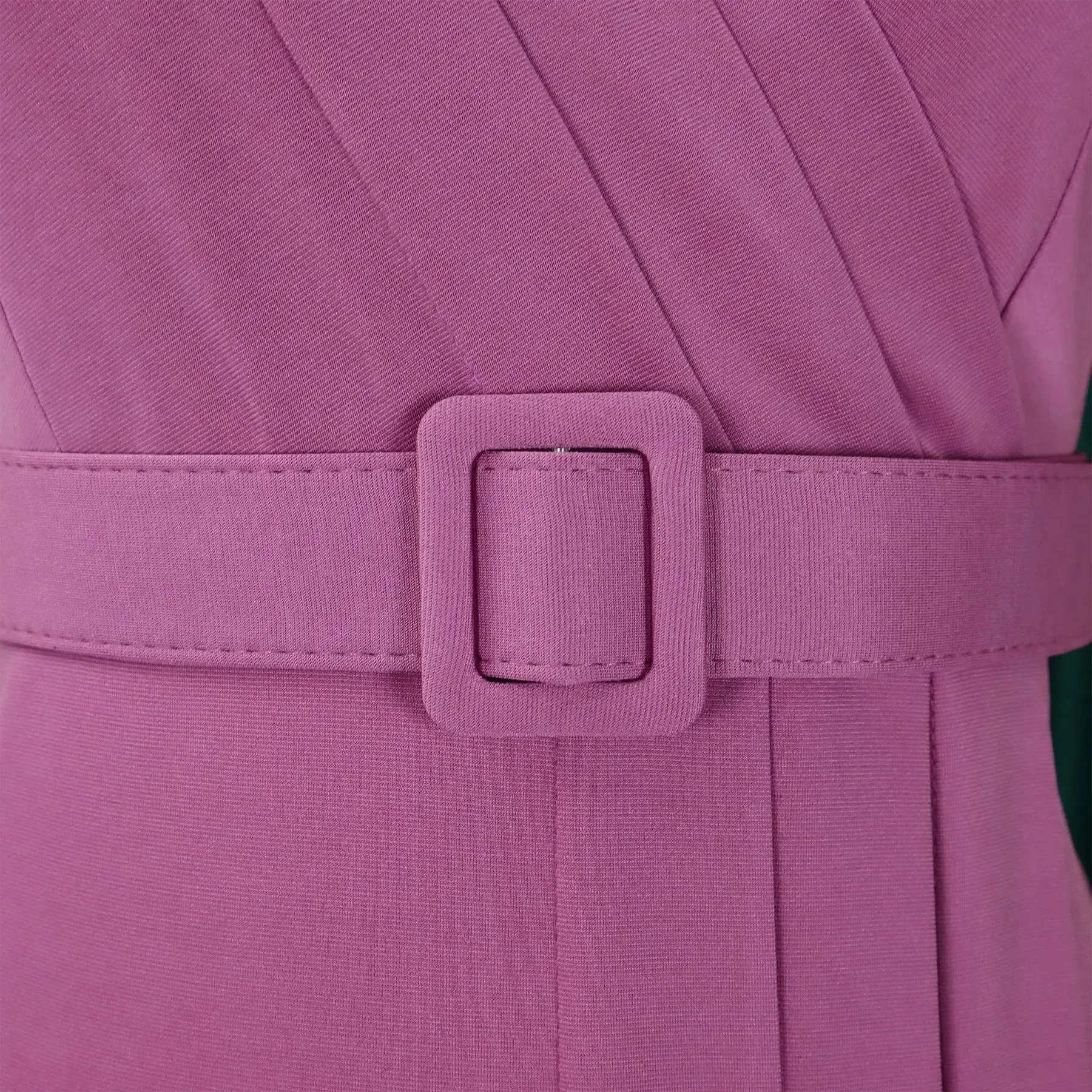 2024 summer new short sleeve V-neck waist solid color Tunle pencil skirt dress