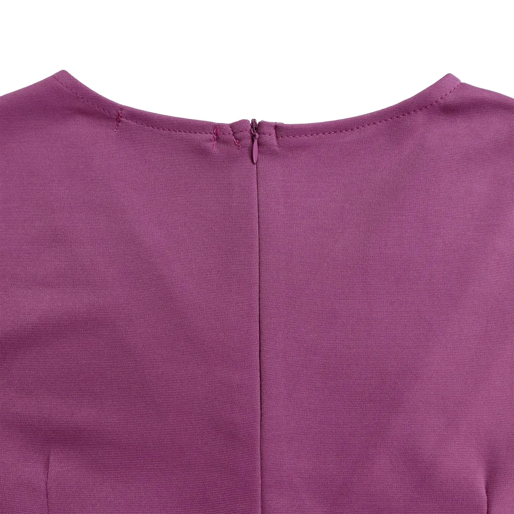 2024 summer new short sleeve V-neck waist solid color Tunle pencil skirt dress