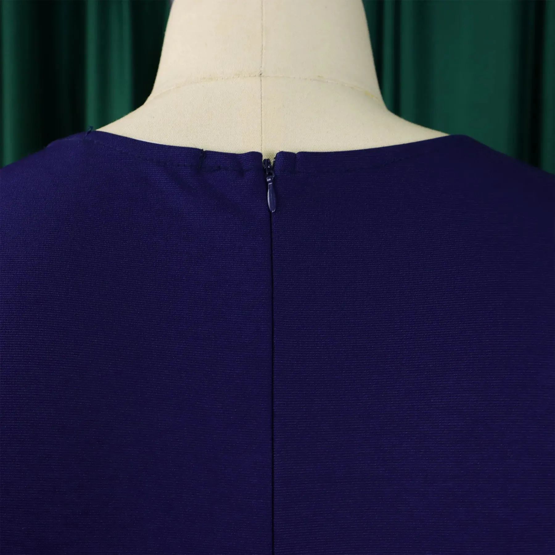 2024 summer new short sleeve V-neck waist solid color Tunle pencil skirt dress