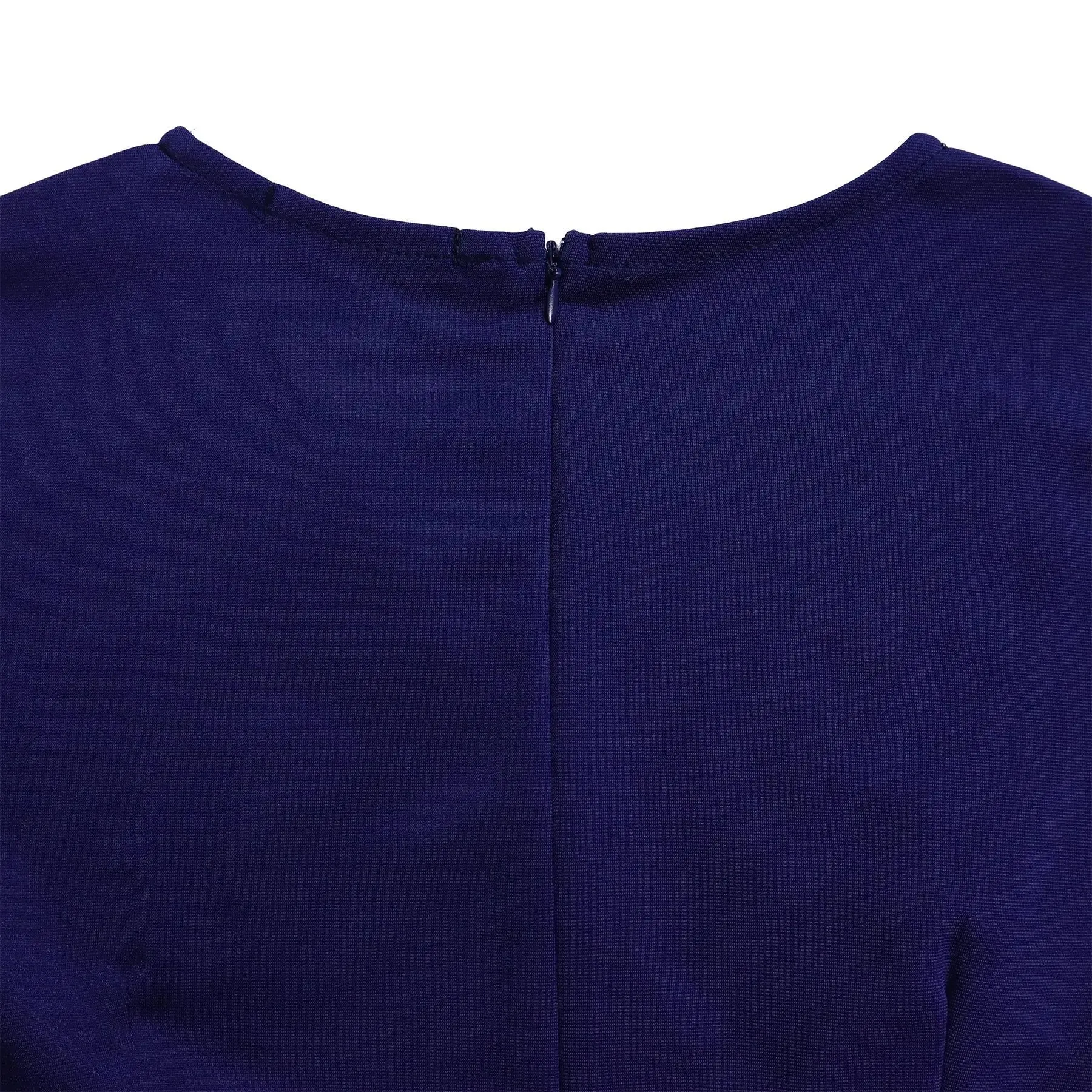 2024 summer new short sleeve V-neck waist solid color Tunle pencil skirt dress
