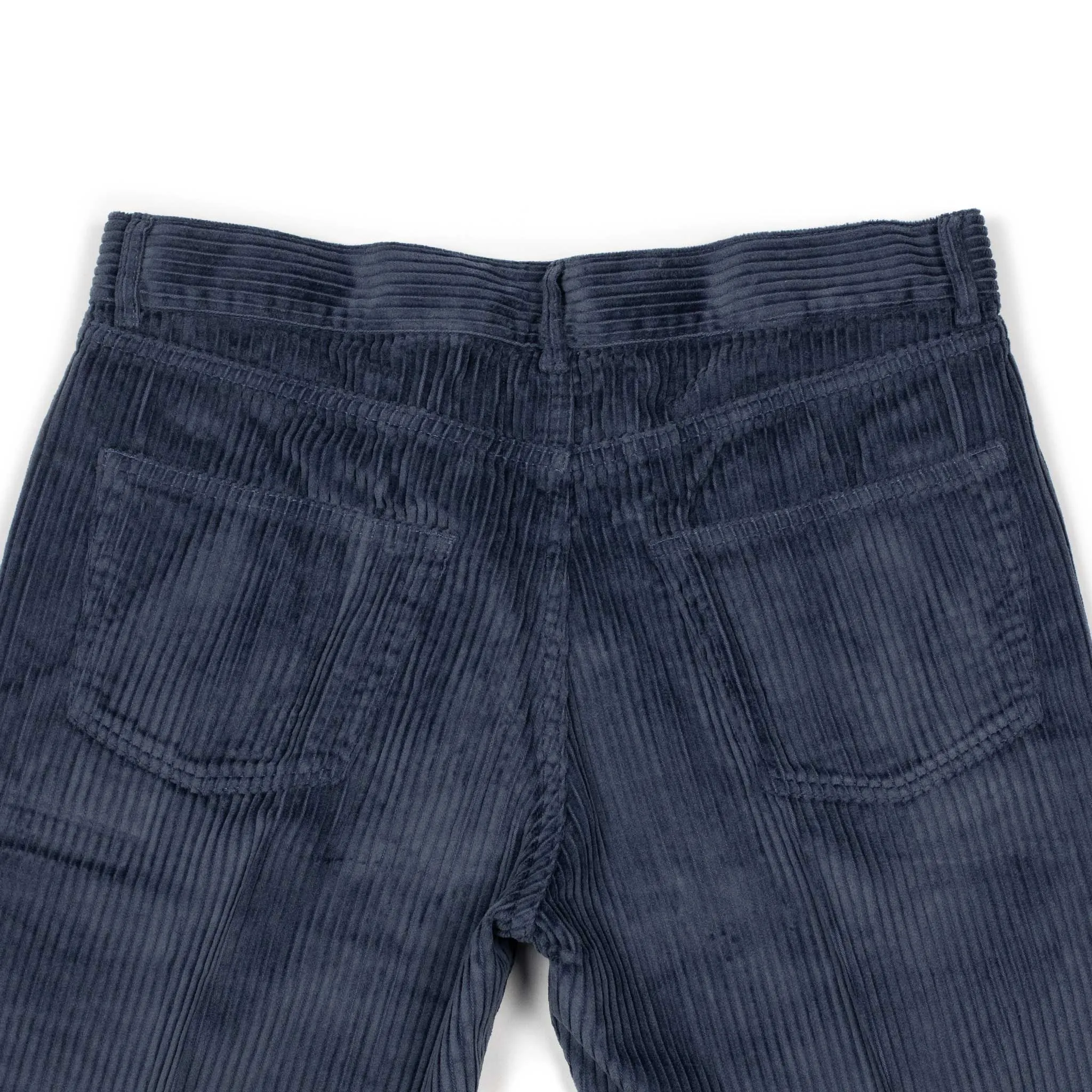 Aacero 5 pocket pants in steel blue wide wale cotton corduroy