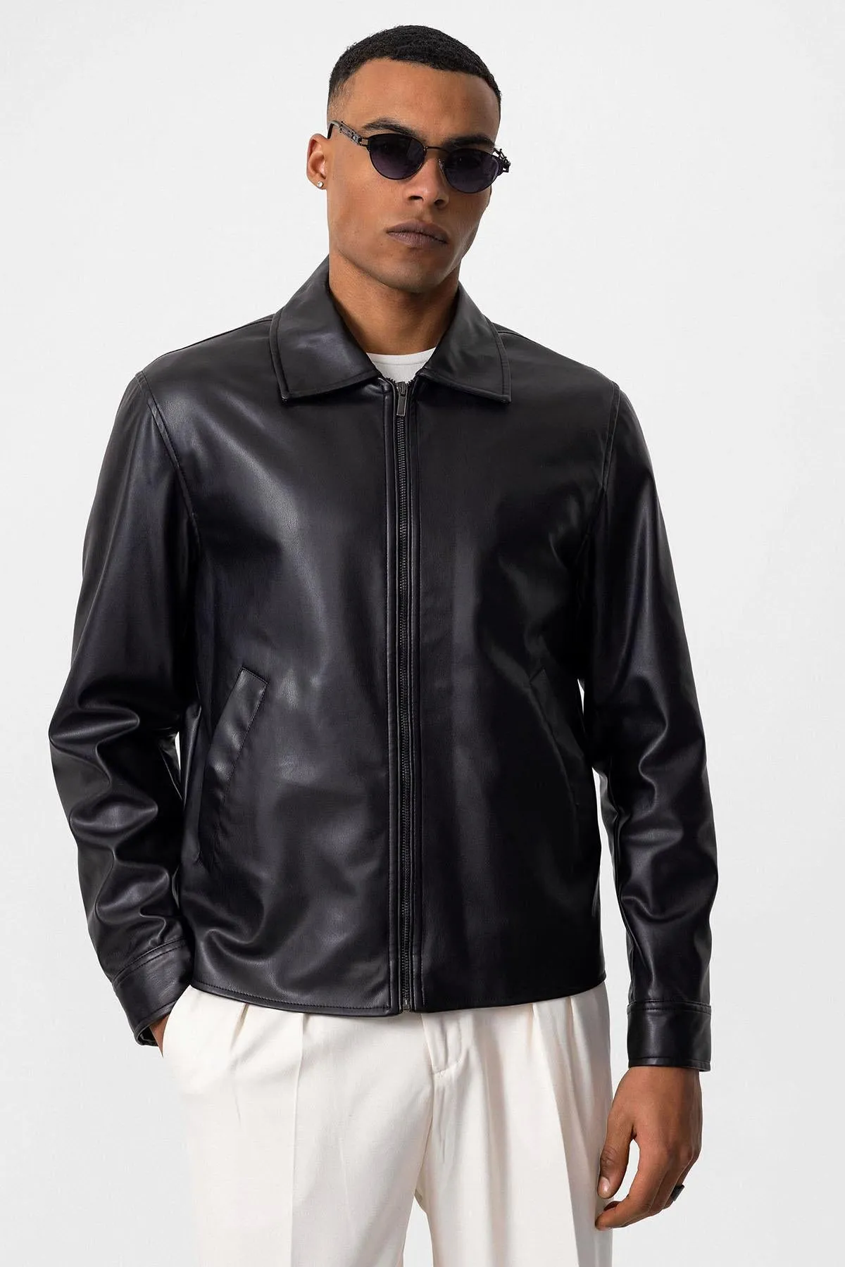 ANT Faux Leather Men's Coat - Johns Creek