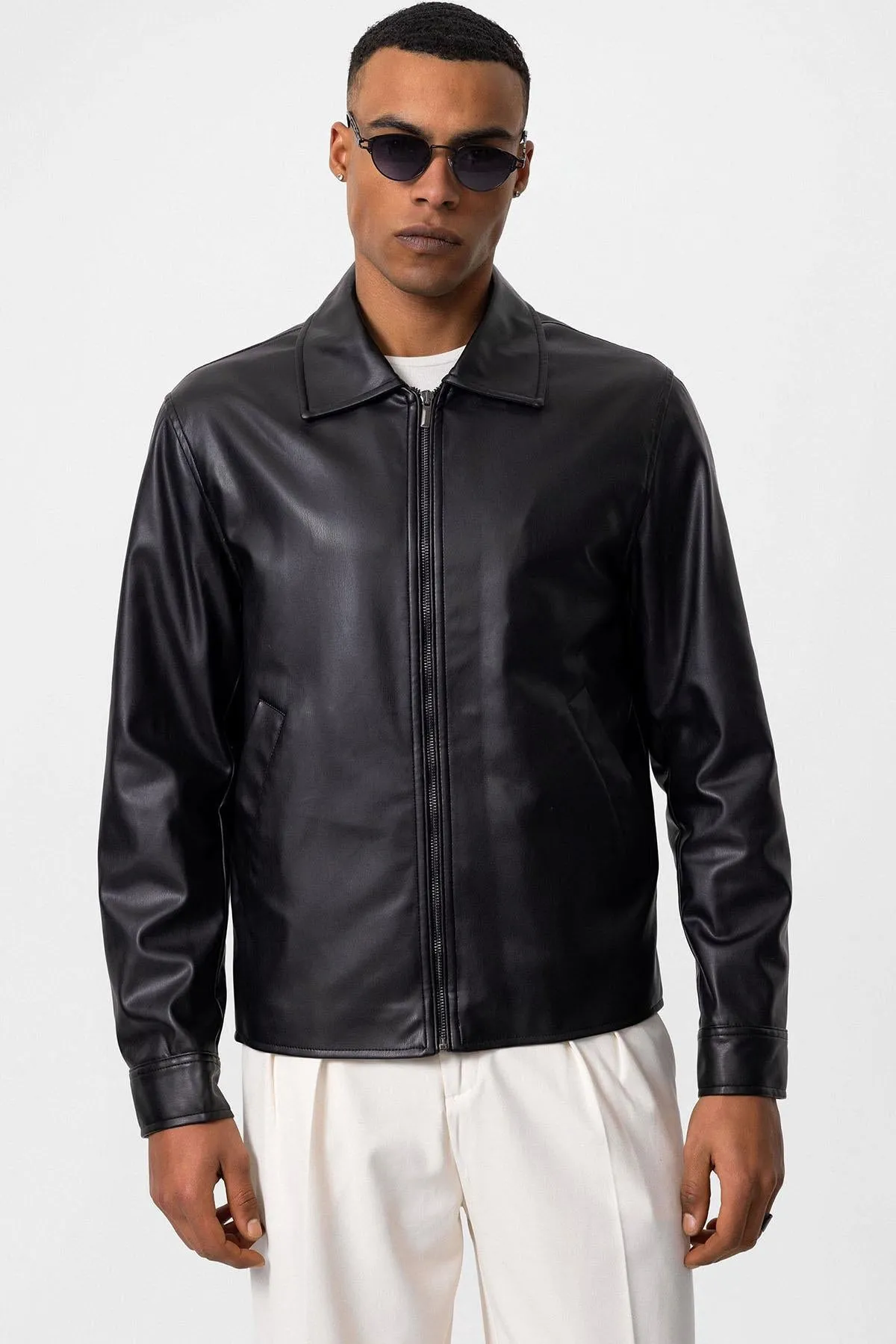 ANT Faux Leather Men's Coat - Johns Creek