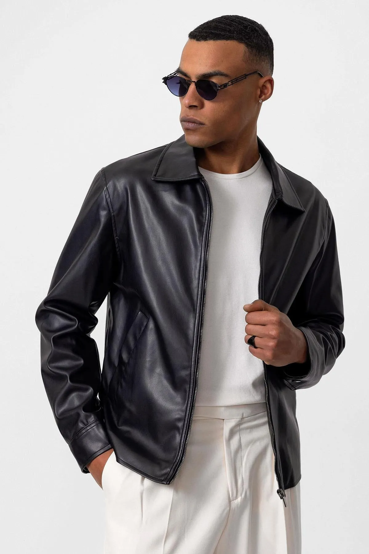 ANT Faux Leather Men's Coat - Johns Creek