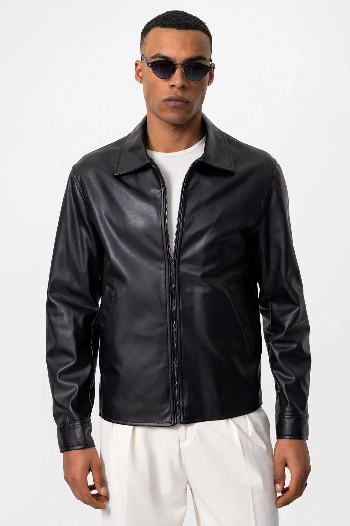 ANT Faux Leather Men's Coat - Johns Creek