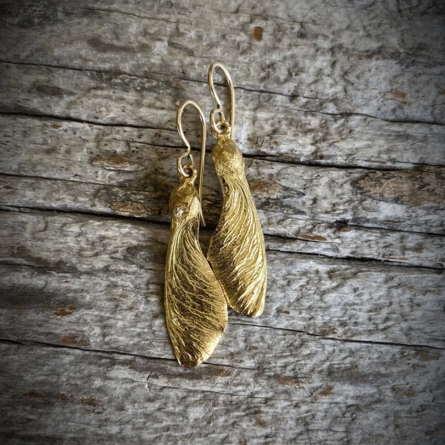 Arabella Maple Leaf Seed Pod Earrings