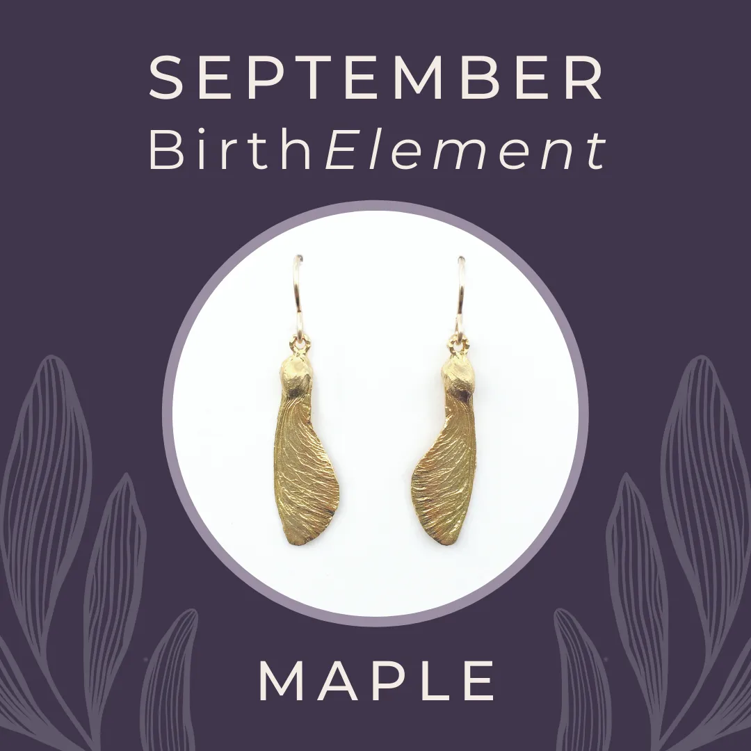 Arabella Maple Leaf Seed Pod Earrings