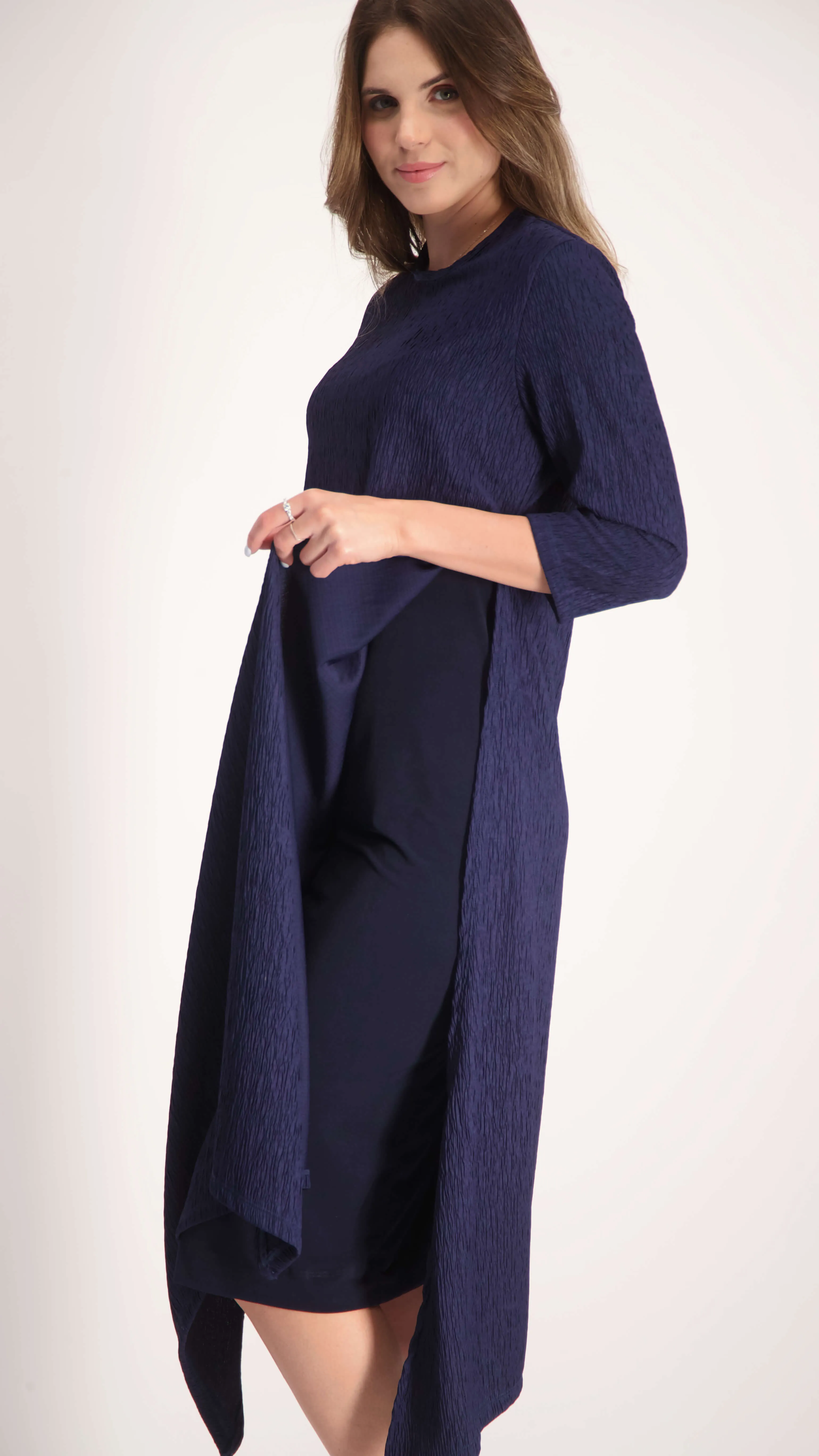 Asymmetric Dress / Navy