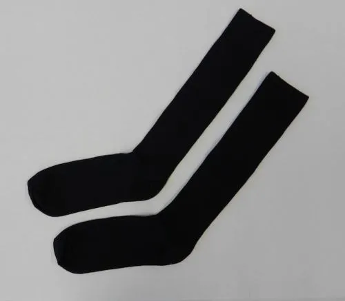 Black Military Nylon Dress Sock, (One Size -1 Pair