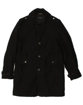 CALVIN KLEIN JEANS Mens Overcoat UK 38 Medium Black