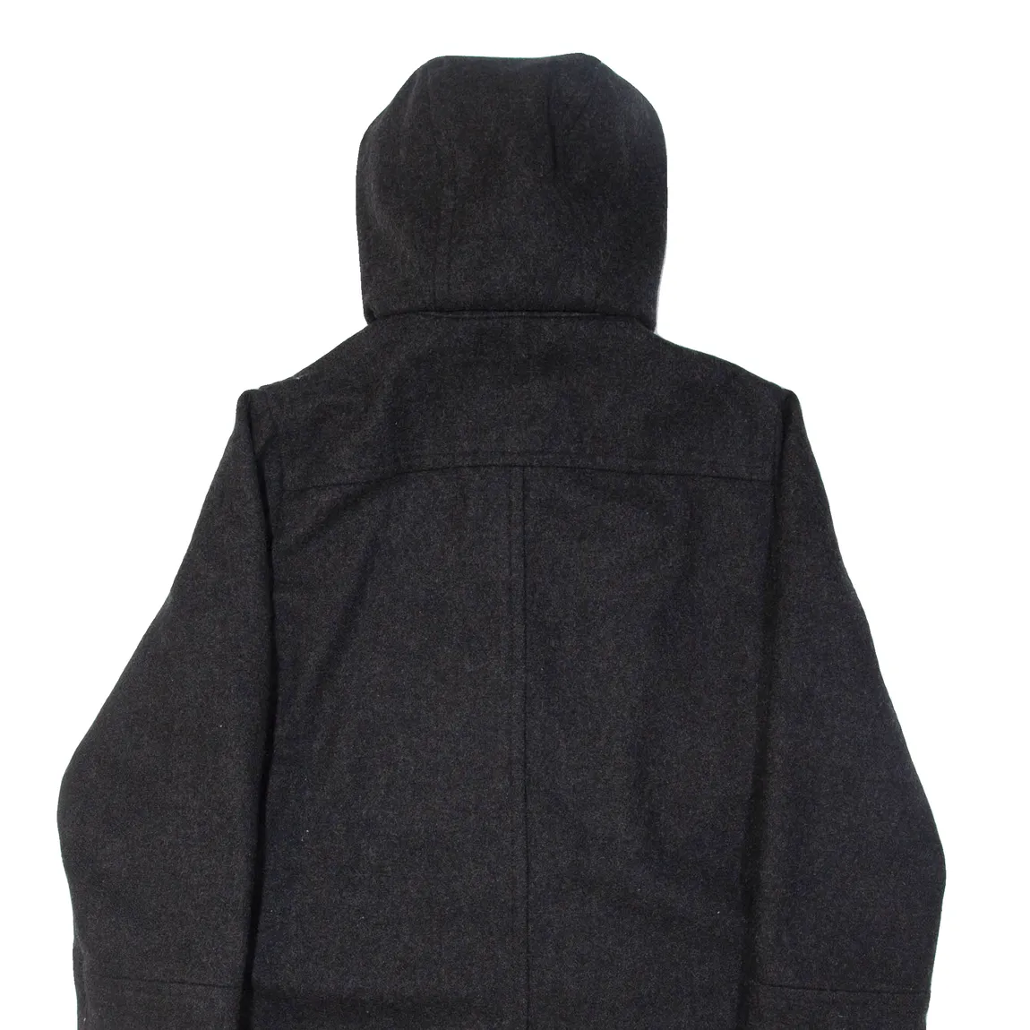 CALVIN KLEIN JEANS Womens Overcoat Jacket Grey Wool Hooded M