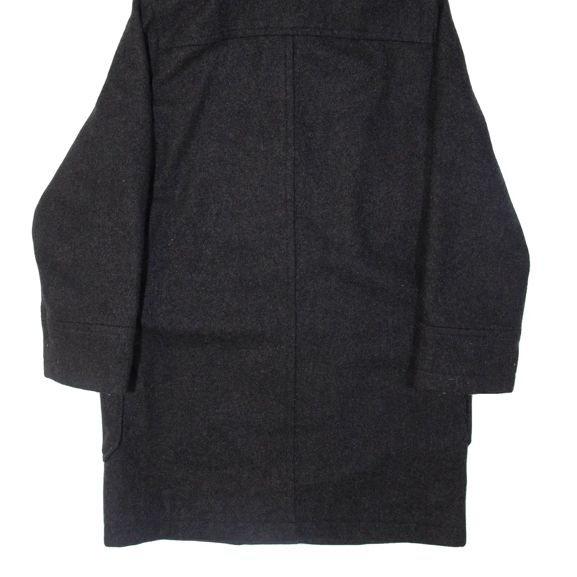 CALVIN KLEIN JEANS Womens Overcoat Jacket Grey Wool Hooded M