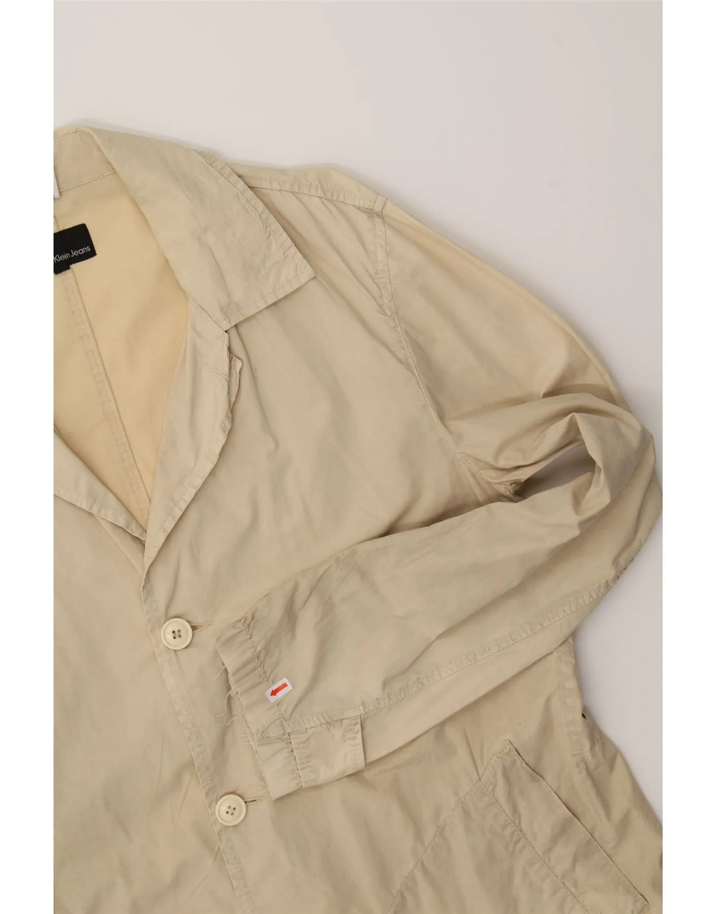 CALVIN KLEIN JEANS Womens Overcoat UK 18 XL Beige