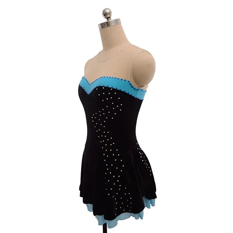 Competition Skating Dress Black Sleeveless BSU260820