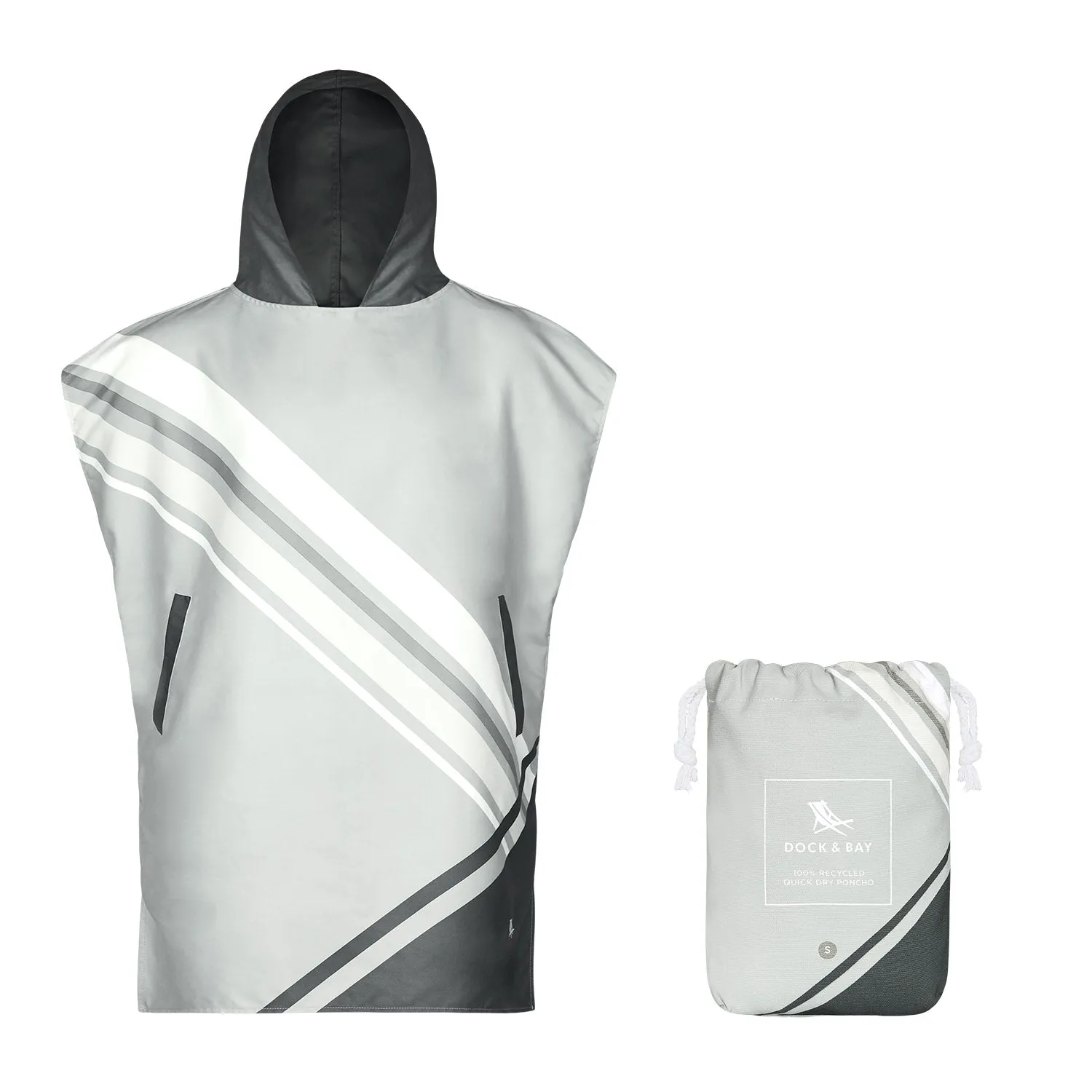 Dock & Bay Poncho Adults - Pace Grey - Outlet