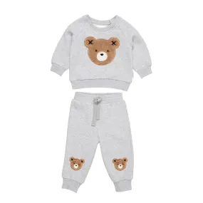 Fur Hux Sweater & Jogger Set | Neutral