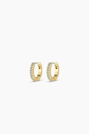 Gorjana Wilder Shimmer Bar Huggies Earrings in Gold