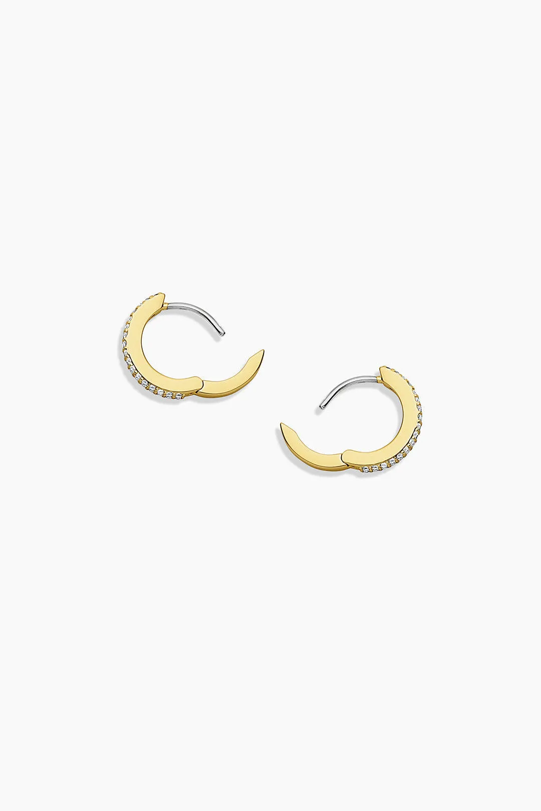 Gorjana Wilder Shimmer Bar Huggies Earrings in Gold