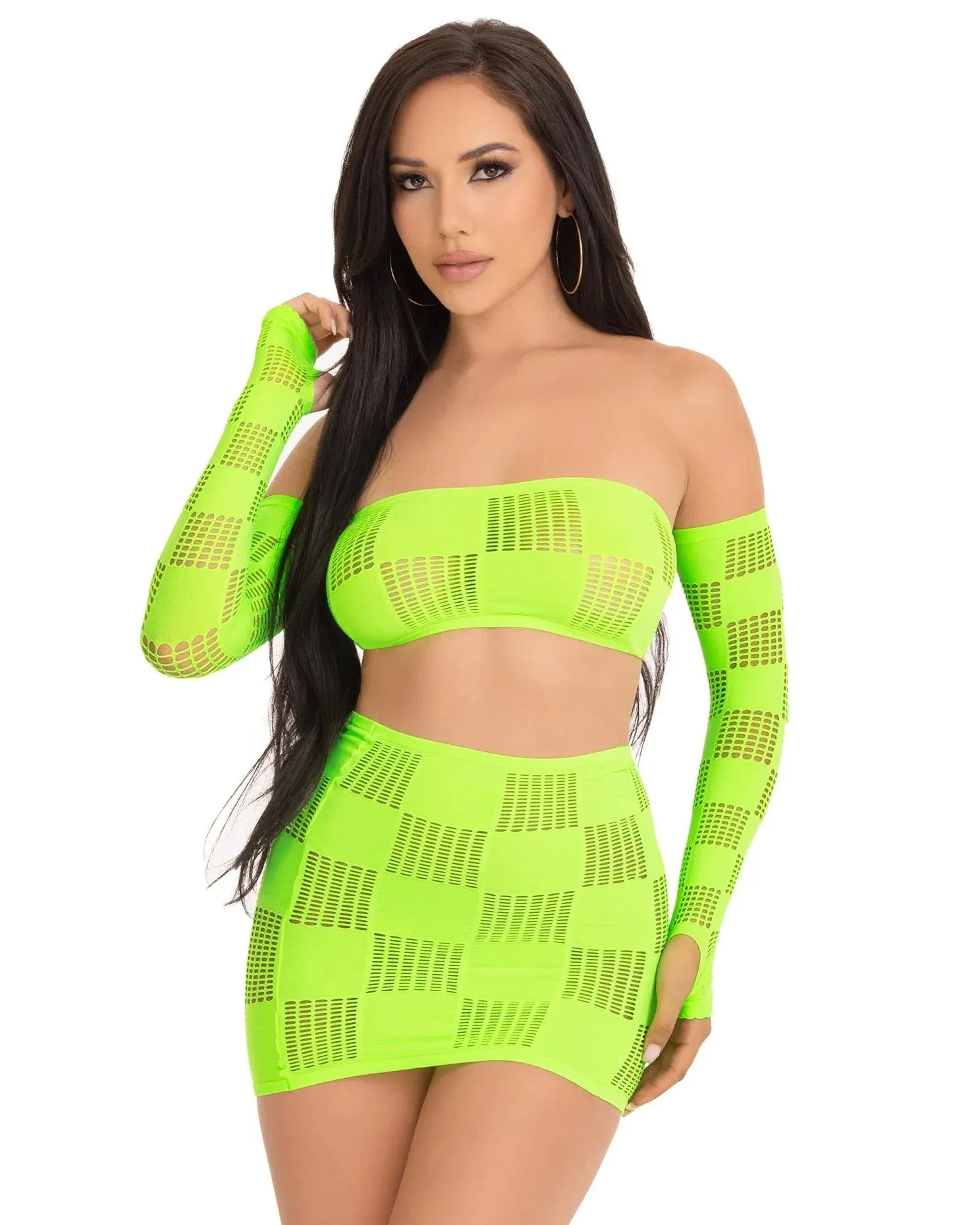 Green Ego Trip Women's 3pc Skirt Set