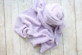 Josie Collection lavender sweater stretch brushed  knit posing fabric wrap