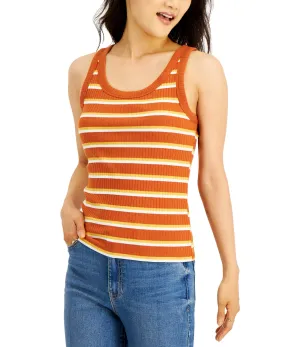 Juniors' Ribbed Striped Tank Top