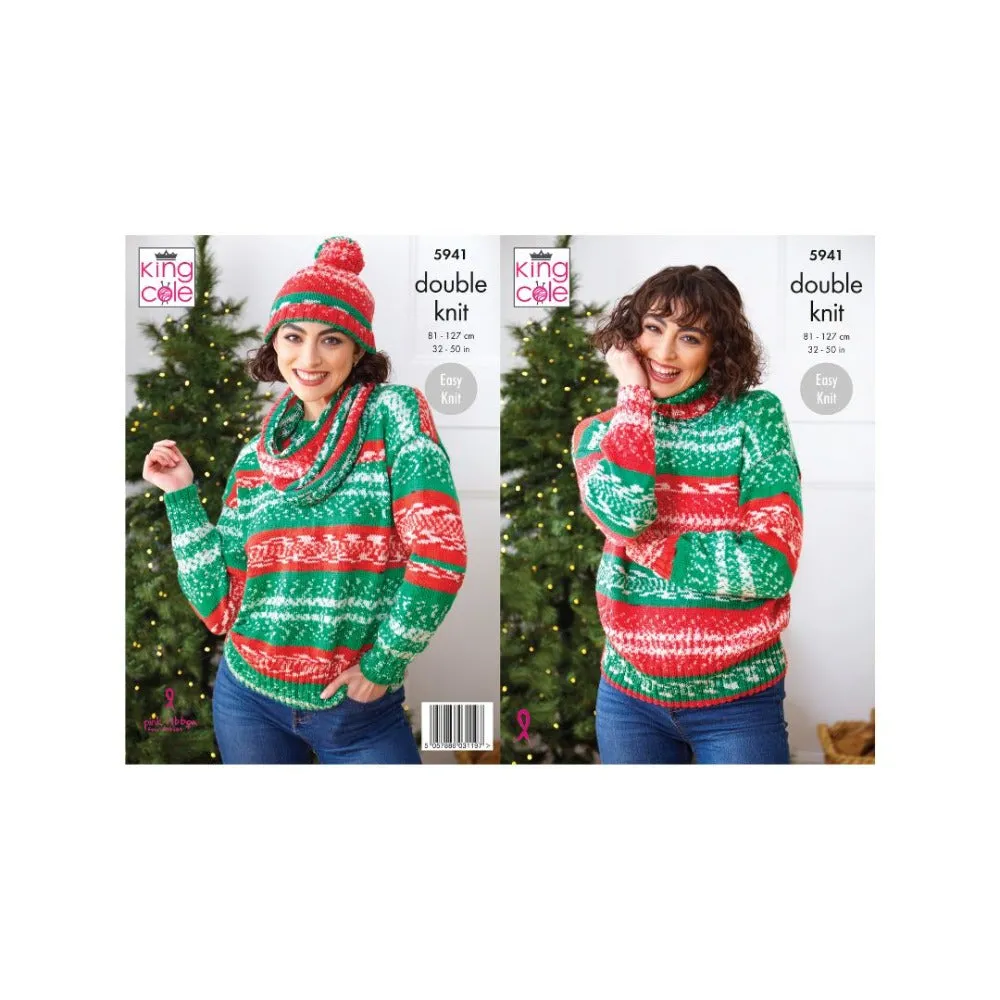 King Cole Christmas Fjord DK Knitting Pattern 5941