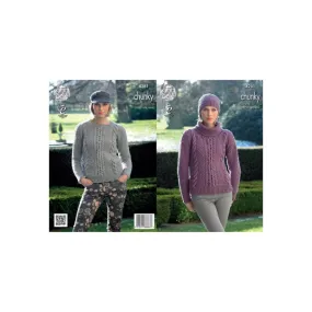 King Cole New Magnum Chunky Knitting Pattern 4281
