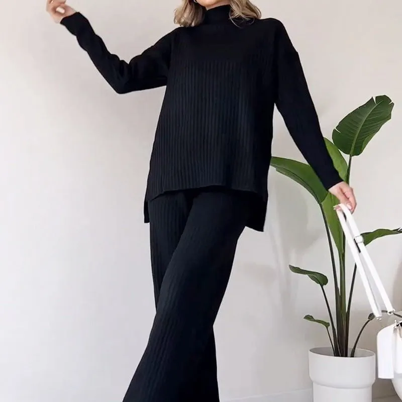 LovelyRLovely Women's Turtleneck Top And Trousers Suit