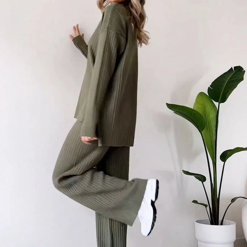 LovelyRLovely Women's Turtleneck Top And Trousers Suit