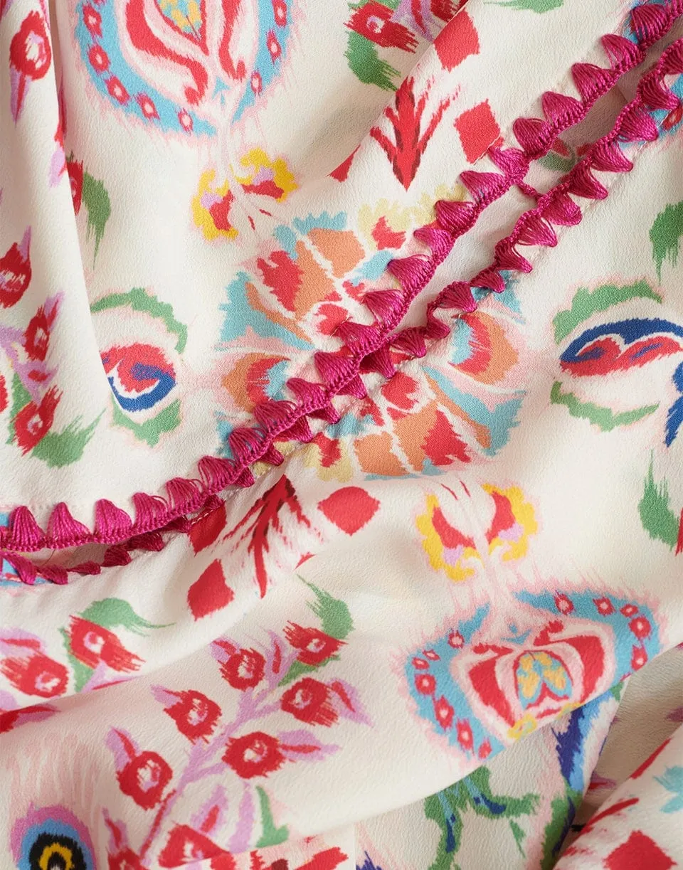 Printed Triangle Poncho