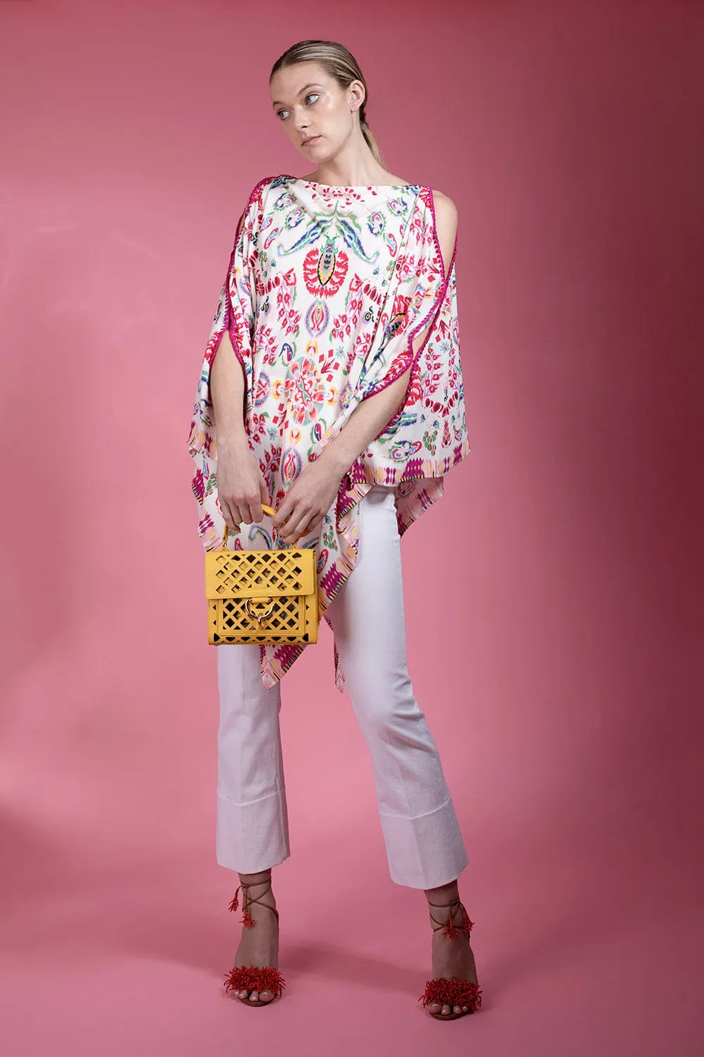Printed Triangle Poncho