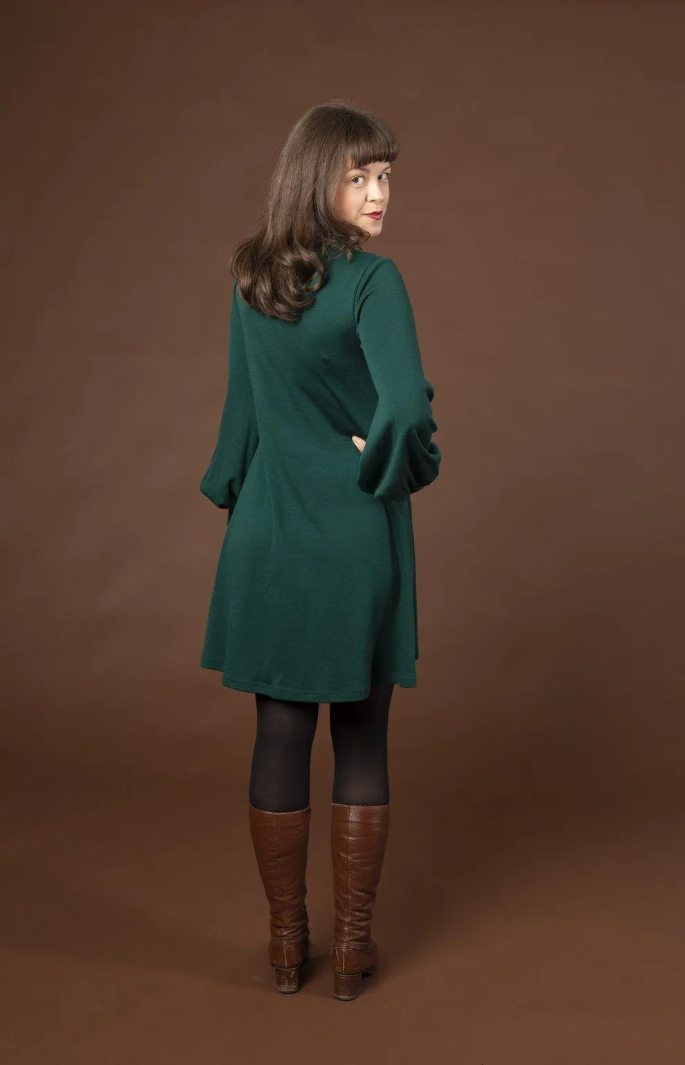 Puffi Merino Dress Green
