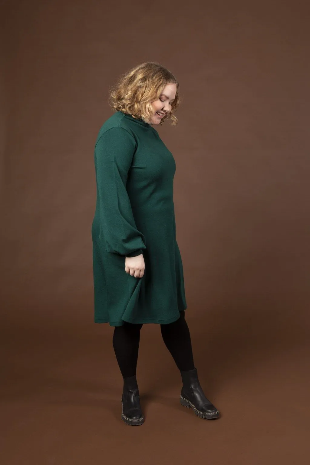 Puffi Merino Dress Green