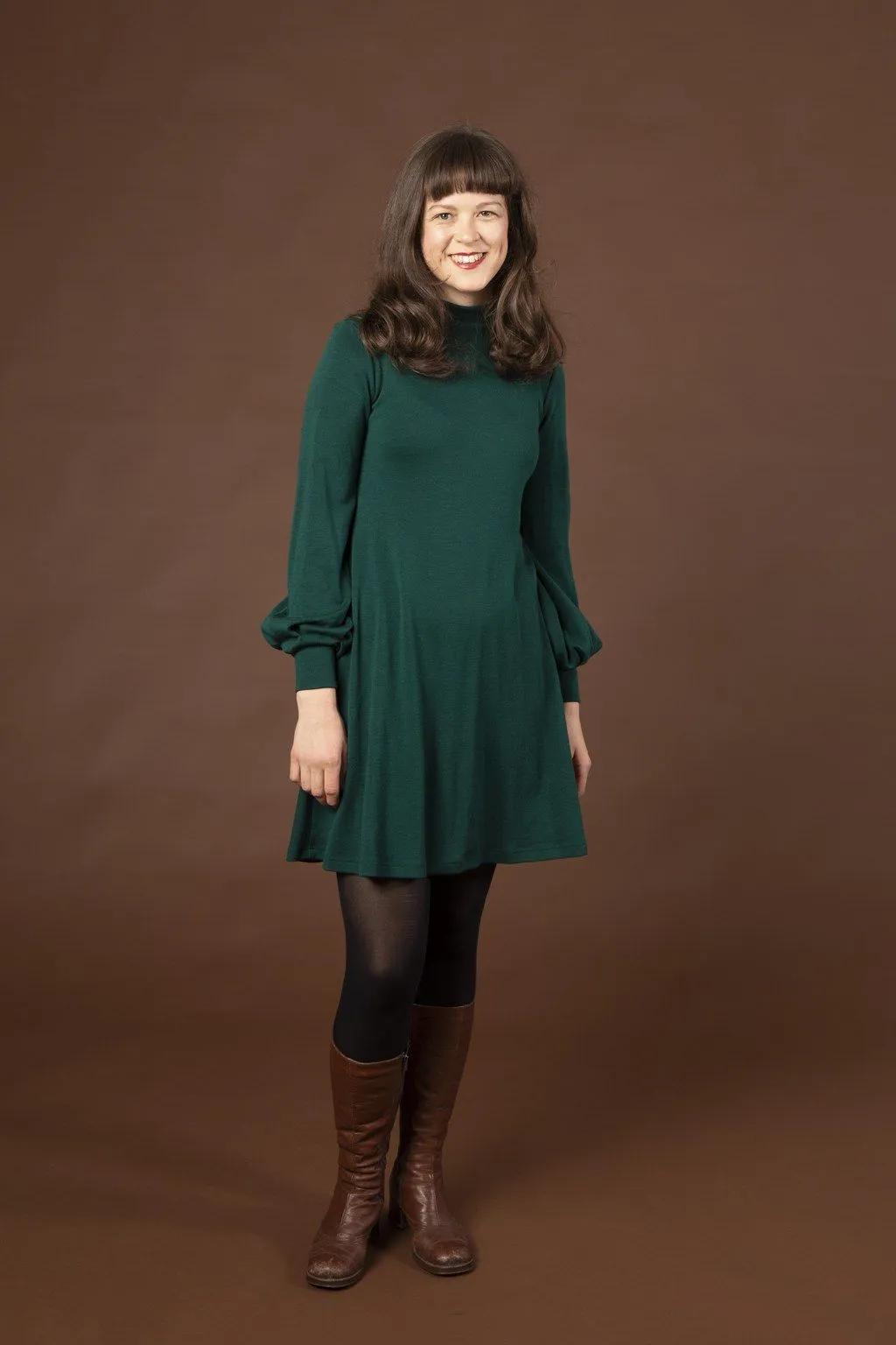 Puffi Merino Dress Green