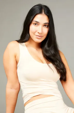 Scoop Tank Top- Nude