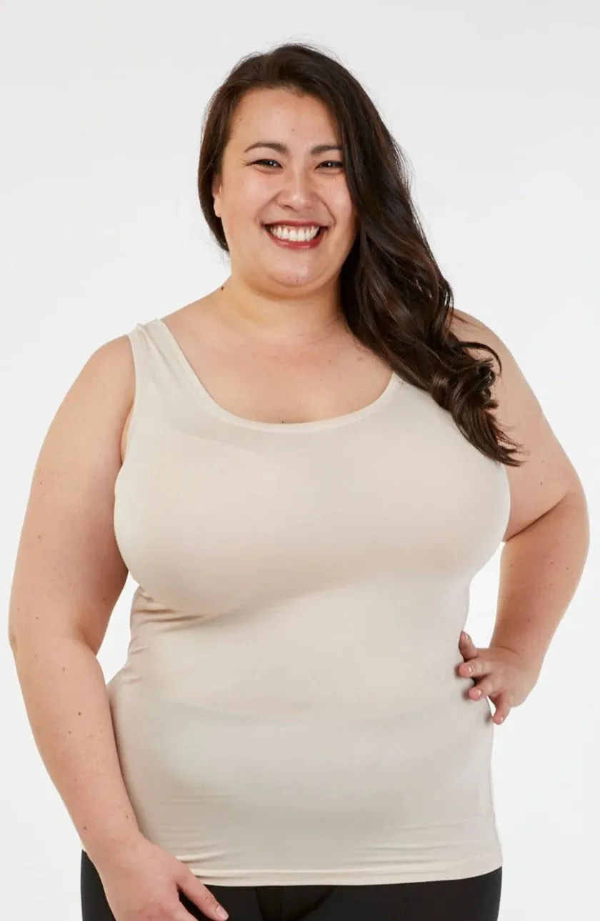 Scoop Tank Top- Nude