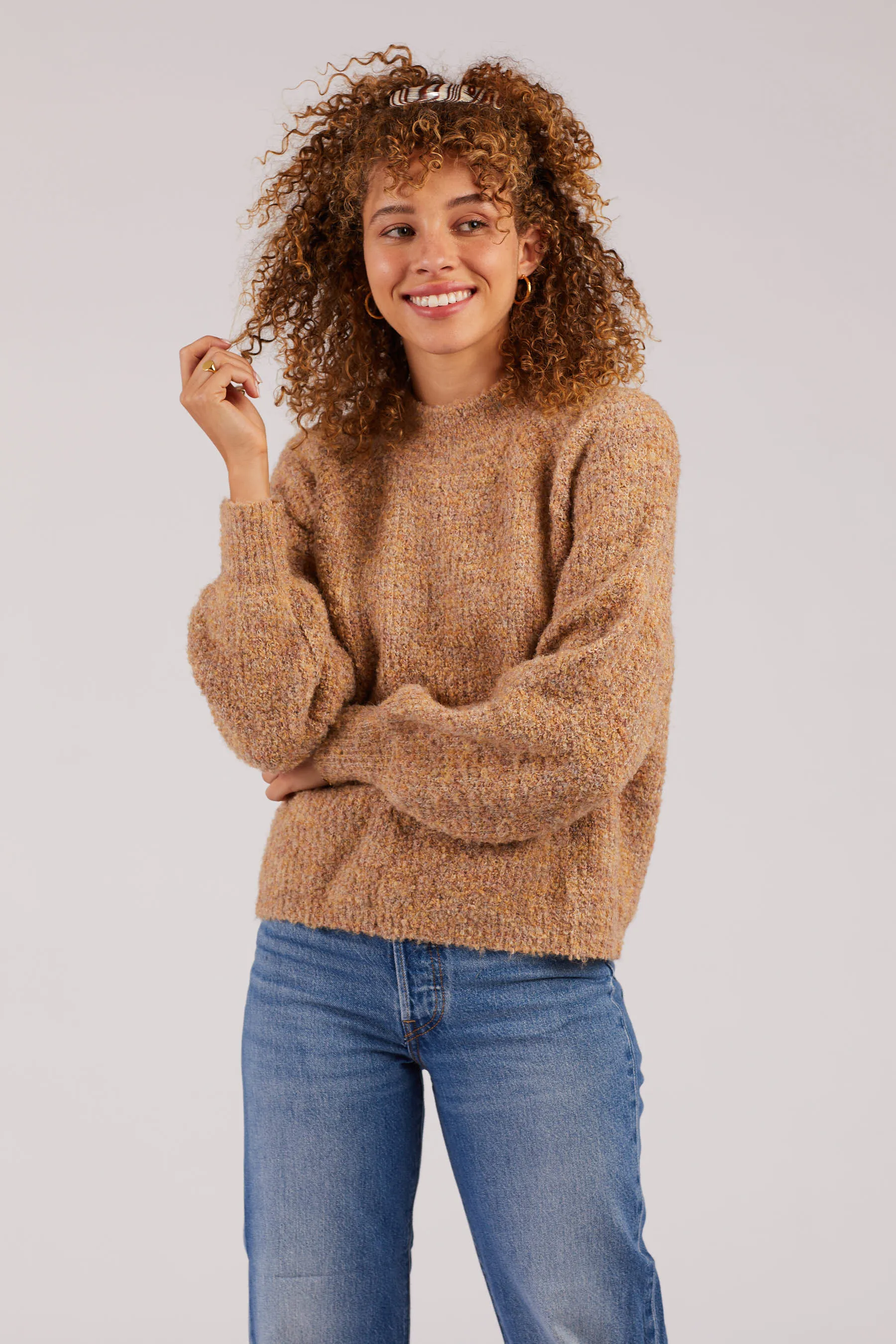 Speckled Mockneck Sweater