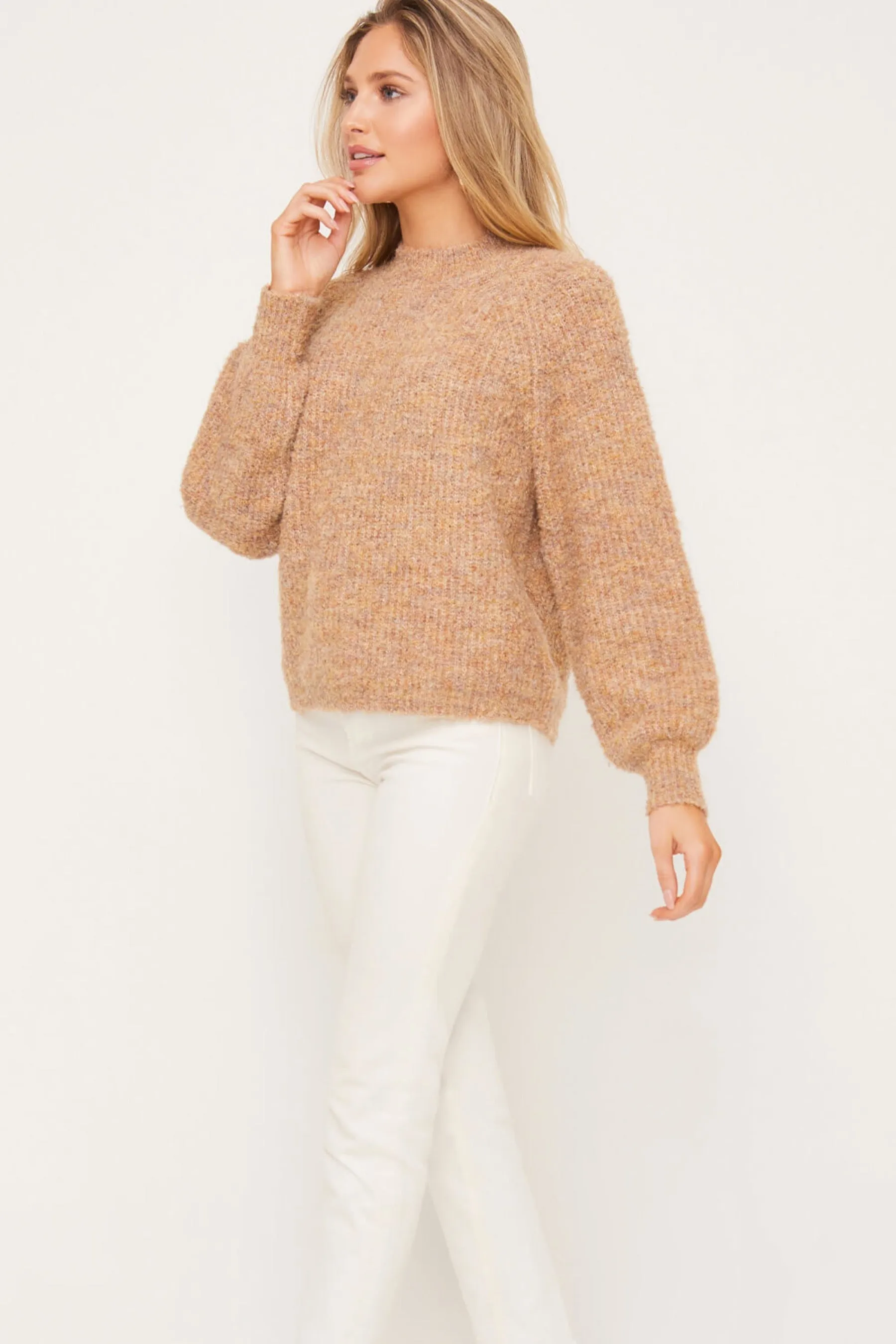 Speckled Mockneck Sweater