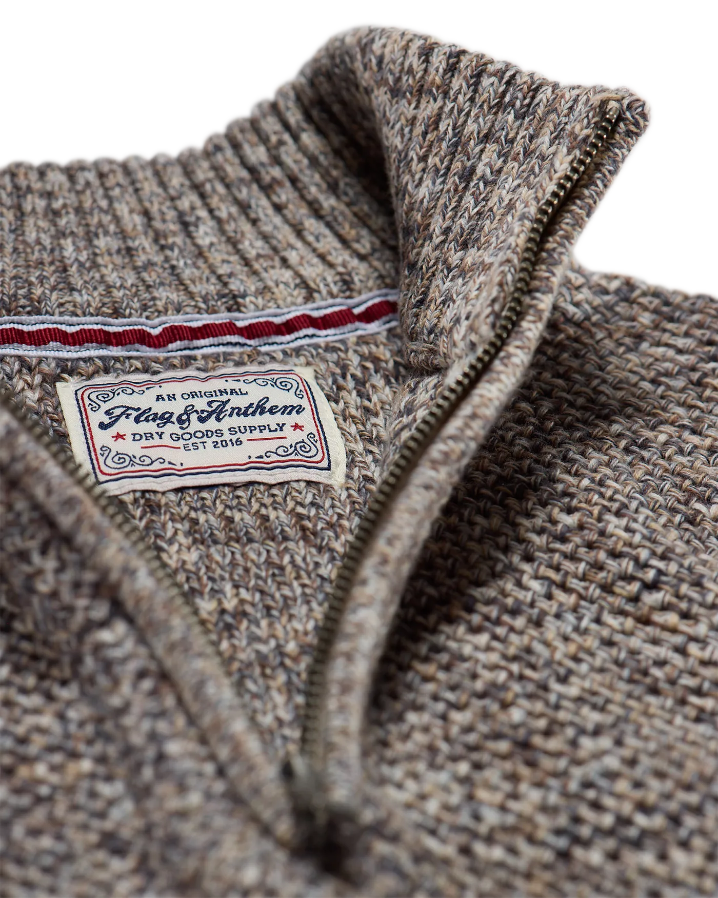STRATTON MARLED 1/4-ZIP SWEATER