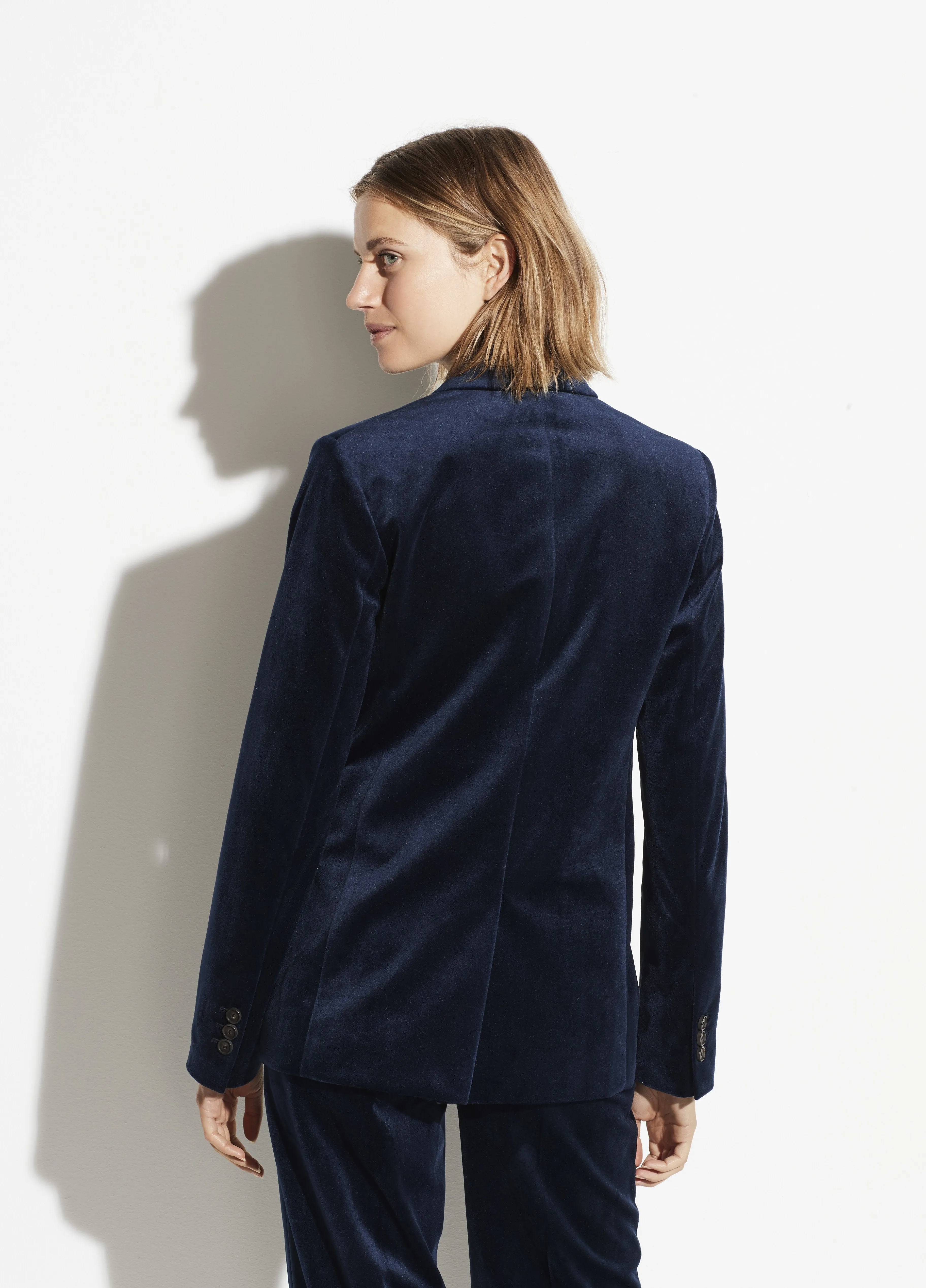 Velvet Blazer in Baltic