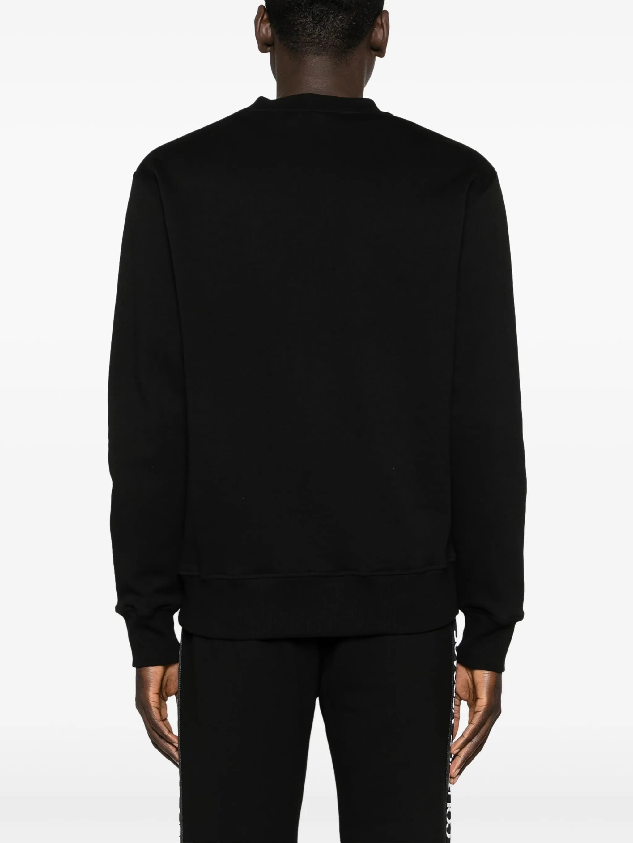 VERSACE JEANS COUTURE LOGO-PATCH COTTON SWEATSHIRT