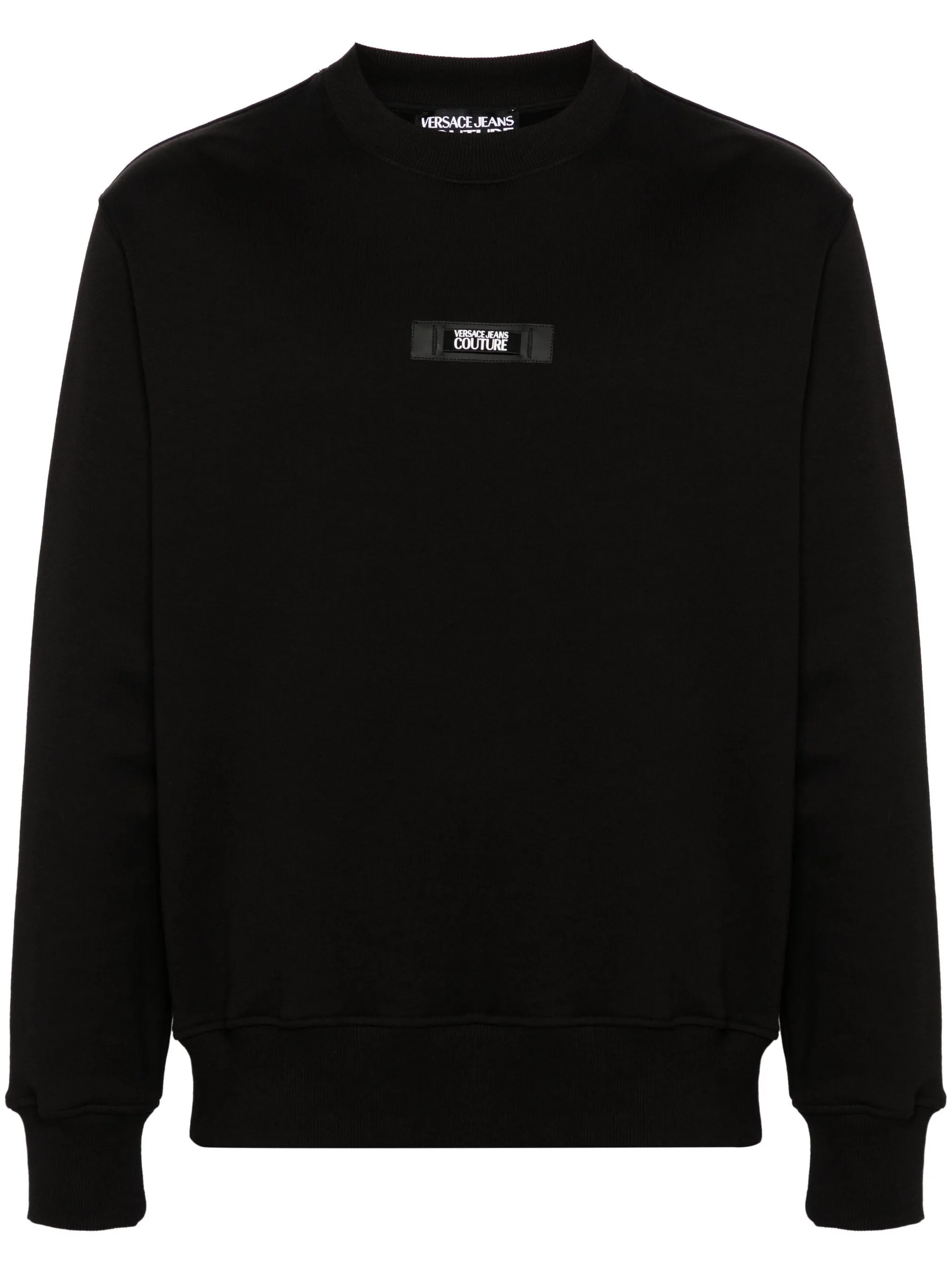 VERSACE JEANS COUTURE LOGO-PATCH COTTON SWEATSHIRT