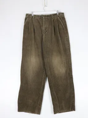 Vintage Pine Point Pants Mens 32 x 28 Brown Corduroy Trousers