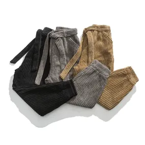Wiaofellas  -  Chinese Style Loose Vintage Corduroy Harlan Pants Men Clothing Japanese Harajuku Plus Size Casual Jogging Pants Khaki Trousers