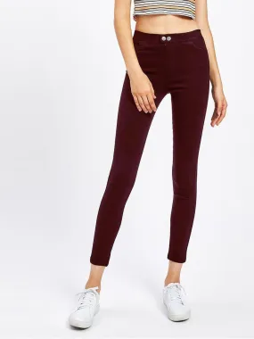 Wine Skinny Jeans