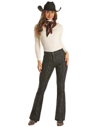 Women's Rock & Roll Boot Stitch Reversible Flare Jean