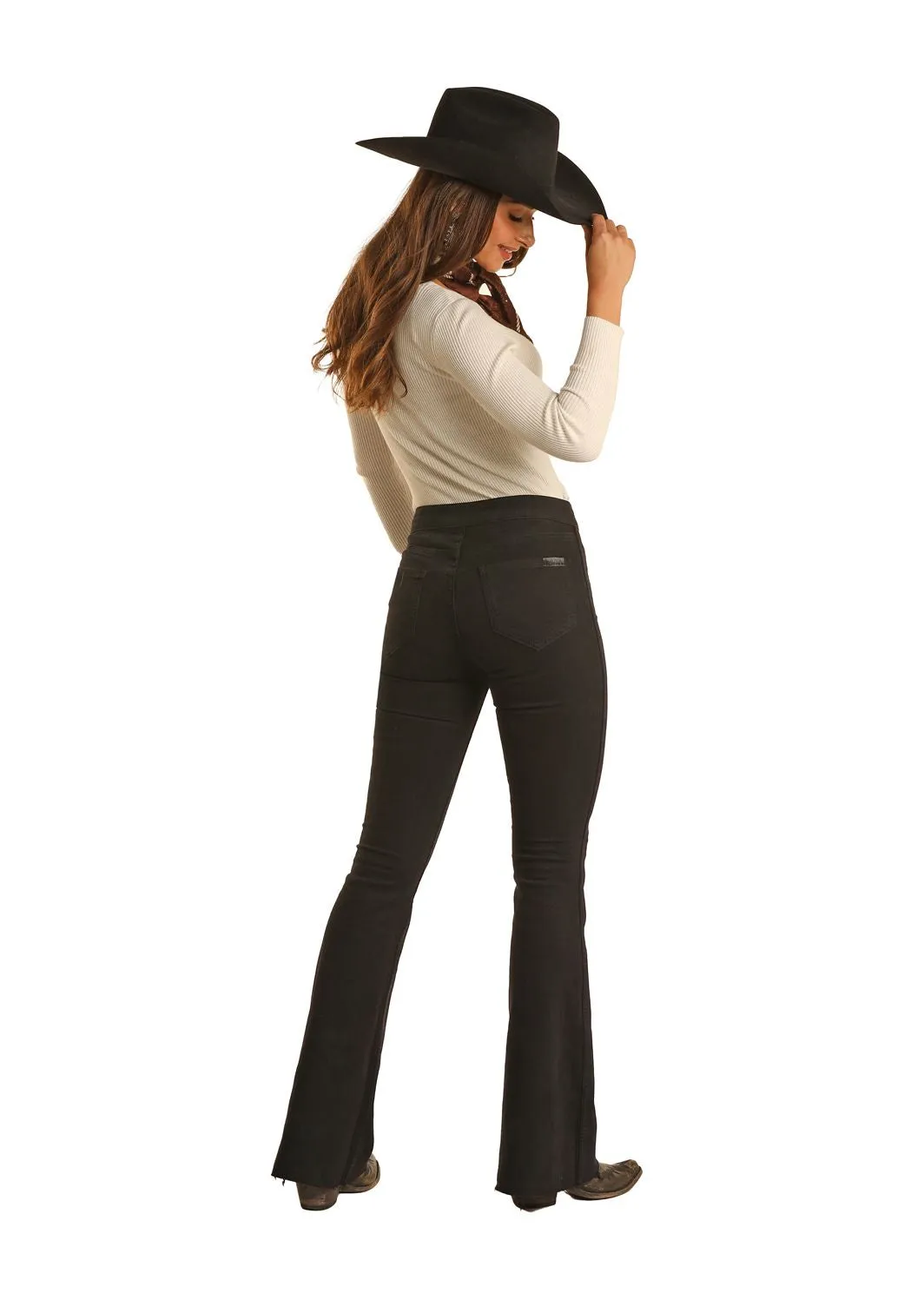 Women's Rock & Roll Boot Stitch Reversible Flare Jean